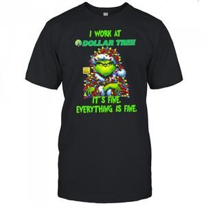 Grinch I Work At Dollar Tree Logo T-Shirt